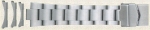 18, 19, & 20mm Curved End Solid Link Bracelet