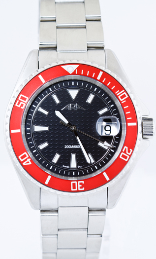 Men's 200 Meter Swiss Eta Quartz Diver Watches