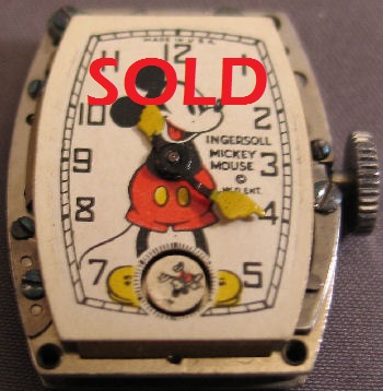 1938 Mickey Mouse Ingersoll Vintage Watch