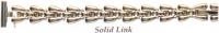 Solid Link Center Clasp 12mm Straight End Bracelet